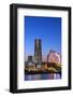 Asia, Japan, Honshu, Yokohama Bay, City Skyline and Landmark Tower-Christian Kober-Framed Photographic Print