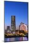 Asia, Japan, Honshu, Yokohama Bay, City Skyline and Landmark Tower-Christian Kober-Mounted Photographic Print