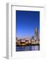 Asia, Japan, Honshu, Yokohama Bay, City Skyline and Mt Fuji, Landmark Tower-Christian Kober-Framed Photographic Print