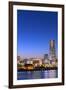 Asia, Japan, Honshu, Yokohama Bay, City Skyline and Mt Fuji, Landmark Tower-Christian Kober-Framed Photographic Print