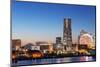 Asia, Japan, Honshu, Yokohama Bay, City Skyline and Mt Fuji, Landmark Tower-Christian Kober-Mounted Photographic Print