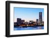 Asia, Japan, Honshu, Yokohama Bay, City Skyline and Mt Fuji, Landmark Tower-Christian Kober-Framed Photographic Print