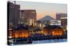 Asia, Japan, Honshu, Yokohama Bay, City Skyline and Mt Fuji-Christian Kober-Stretched Canvas