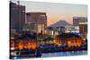 Asia, Japan, Honshu, Yokohama Bay, City Skyline and Mt Fuji-Christian Kober-Stretched Canvas