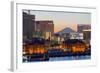 Asia, Japan, Honshu, Yokohama Bay, City Skyline and Mt Fuji-Christian Kober-Framed Photographic Print