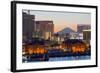 Asia, Japan, Honshu, Yokohama Bay, City Skyline and Mt Fuji-Christian Kober-Framed Photographic Print