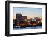 Asia, Japan, Honshu, Yokohama Bay, City Skyline and Mt Fuji-Christian Kober-Framed Photographic Print