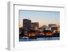 Asia, Japan, Honshu, Yokohama Bay, City Skyline and Mt Fuji-Christian Kober-Framed Photographic Print