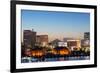 Asia, Japan, Honshu, Yokohama Bay, City Skyline and Mt Fuji-Christian Kober-Framed Photographic Print