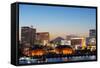 Asia, Japan, Honshu, Yokohama Bay, City Skyline and Mt Fuji-Christian Kober-Framed Stretched Canvas