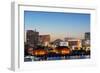 Asia, Japan, Honshu, Yokohama Bay, City Skyline and Mt Fuji-Christian Kober-Framed Photographic Print
