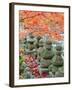 Asia, Japan; Kyoto, Sagano, Arashiyama, Adashino Nenbutsu Dera Temple, Stone Lanterns-Christian Kober-Framed Photographic Print