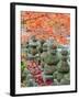 Asia, Japan; Kyoto, Sagano, Arashiyama, Adashino Nenbutsu Dera Temple, Stone Lanterns-Christian Kober-Framed Photographic Print