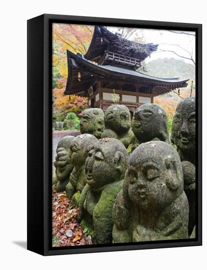 Asia, Japan; Kyoto, Sagano, Arashiyama, Otagi Nenbutsu Dera Temple, Stone Images-Christian Kober-Framed Stretched Canvas