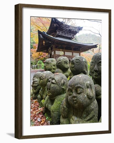 Asia, Japan; Kyoto, Sagano, Arashiyama, Otagi Nenbutsu Dera Temple, Stone Images-Christian Kober-Framed Photographic Print
