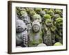Asia, Japan; Kyoto, Sagano, Arashiyama, Otagi Nenbutsu Dera Temple, Stone Images-Christian Kober-Framed Photographic Print