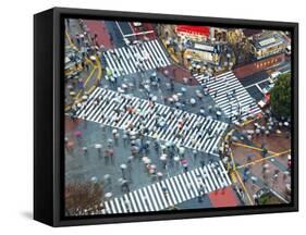 Asia, Japan, Tokyo, Shibuya, Shibuya Crossing - Crowds of People Crossing the Famous Intersection a-Gavin Hellier-Framed Stretched Canvas