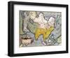 Asia: Map of the Continent Including Japan and the East Indies with Part of New Guinea, circa 1580-Abraham Ortelius-Framed Giclee Print