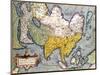 Asia: Map of the Continent Including Japan and the East Indies with Part of New Guinea, circa 1580-Abraham Ortelius-Mounted Giclee Print