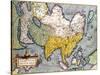 Asia: Map of the Continent Including Japan and the East Indies with Part of New Guinea, circa 1580-Abraham Ortelius-Stretched Canvas