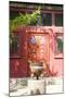 Asia, Mongolia, Ulaanbaatar, Gandantegchinlen Monastery. Urn in Front of Datsun Door-Emily Wilson-Mounted Photographic Print