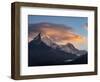 Asia, Nepal. Annapurna South (7,219 Meter) and clouds at sunrise, viewed from Poon Hill.-Merrill Images-Framed Photographic Print