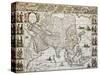 Asia Old Map. Created By Willem Bleau, Published In Amsterdam, Ca. 1650-marzolino-Stretched Canvas