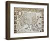 Asia Old Map. Created By Willem Bleau, Published In Amsterdam, Ca. 1650-marzolino-Framed Art Print