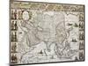 Asia Old Map. Created By Willem Bleau, Published In Amsterdam, Ca. 1650-marzolino-Mounted Art Print