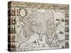 Asia Old Map. Created By Willem Bleau, Published In Amsterdam, Ca. 1650-marzolino-Stretched Canvas