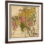 Asia - Panoramic Map-Lantern Press-Framed Art Print