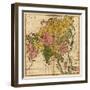 Asia - Panoramic Map-Lantern Press-Framed Art Print