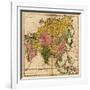 Asia - Panoramic Map-Lantern Press-Framed Art Print