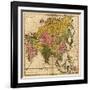 Asia - Panoramic Map-Lantern Press-Framed Art Print