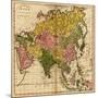 Asia - Panoramic Map-Lantern Press-Mounted Art Print