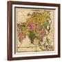 Asia - Panoramic Map-Lantern Press-Framed Art Print