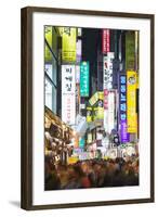 Asia, Republic of Korea, South Korea, Seoul, Neon Lit Streets of Myeong-Dong-Christian Kober-Framed Photographic Print