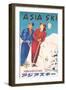 Asia Ski Travel Poster-null-Framed Art Print