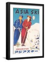 Asia Ski Travel Poster-null-Framed Art Print