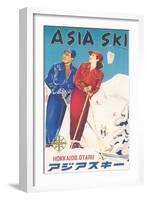Asia Ski Travel Poster-null-Framed Art Print