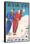 Asia Ski Travel Poster-null-Framed Stretched Canvas