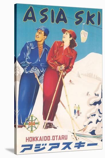 Asia Ski Travel Poster-null-Stretched Canvas