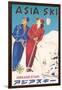 Asia Ski Travel Poster-null-Framed Art Print