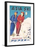 Asia Ski Travel Poster-null-Framed Art Print