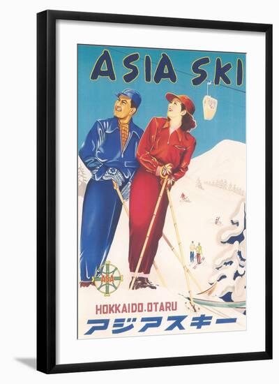 Asia Ski Travel Poster-null-Framed Art Print