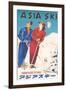 Asia Ski Travel Poster-null-Framed Art Print