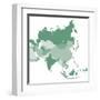 Asia Vector Map-Refe-Framed Art Print