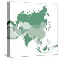 Asia Vector Map-Refe-Stretched Canvas