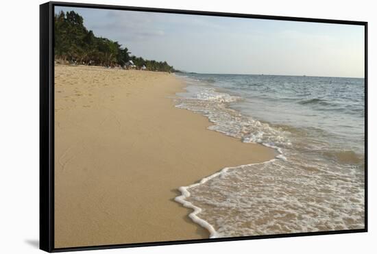 Asia, Vietnam. Sandy Beach on Phu Quoc, Kien Giang Province-Kevin Oke-Framed Stretched Canvas