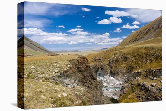 Asia, Western Mongolia, Bayan Olgii Province, Gashuun Suhayt. River Valley-Emily Wilson-Stretched Canvas